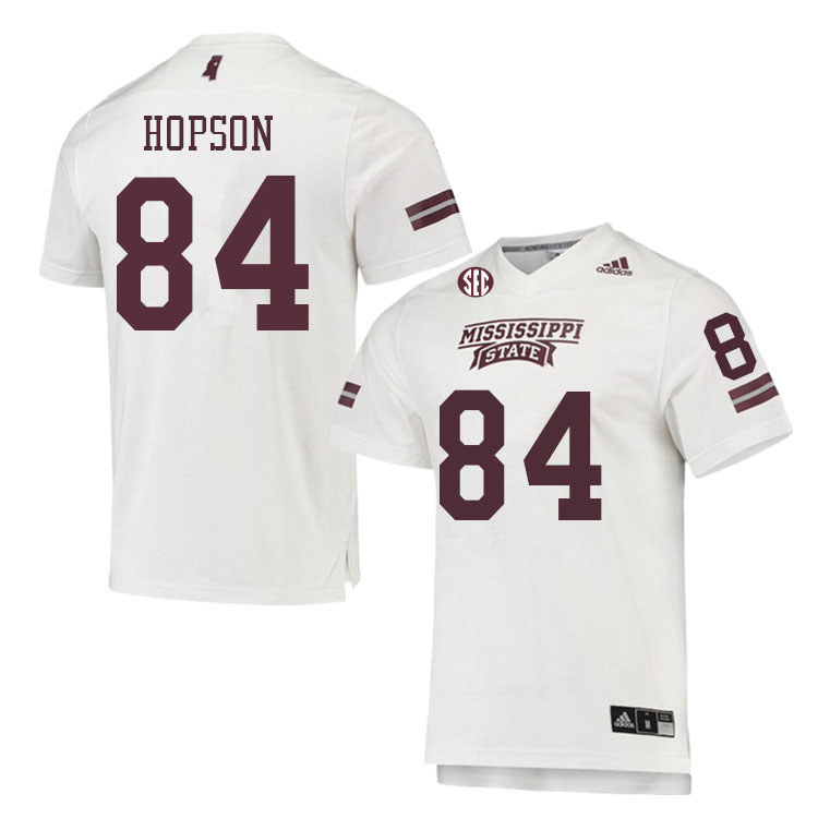 Men #84 Jarnorris Hopson Mississippi State Bulldogs College Football Jerseys Sale-White - Click Image to Close
